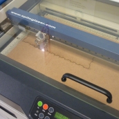Laser cutting the sides of the box